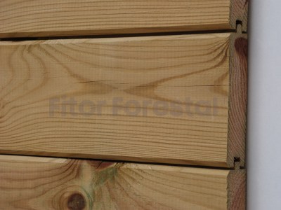 Listón pino del Norte machihembrado tratado y cepillado